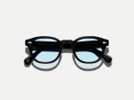 Moscot Lemtosh Black Sunglasses with Customs Made Tints - Bel Air Blue