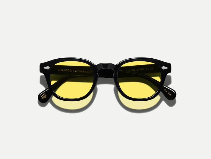 lemtosh-black-color-mellow-yellow-pos-2_700x Moscot Lemtosh Black Sunglasses with Customs Made Tints - Mellow Yellow - Image 1