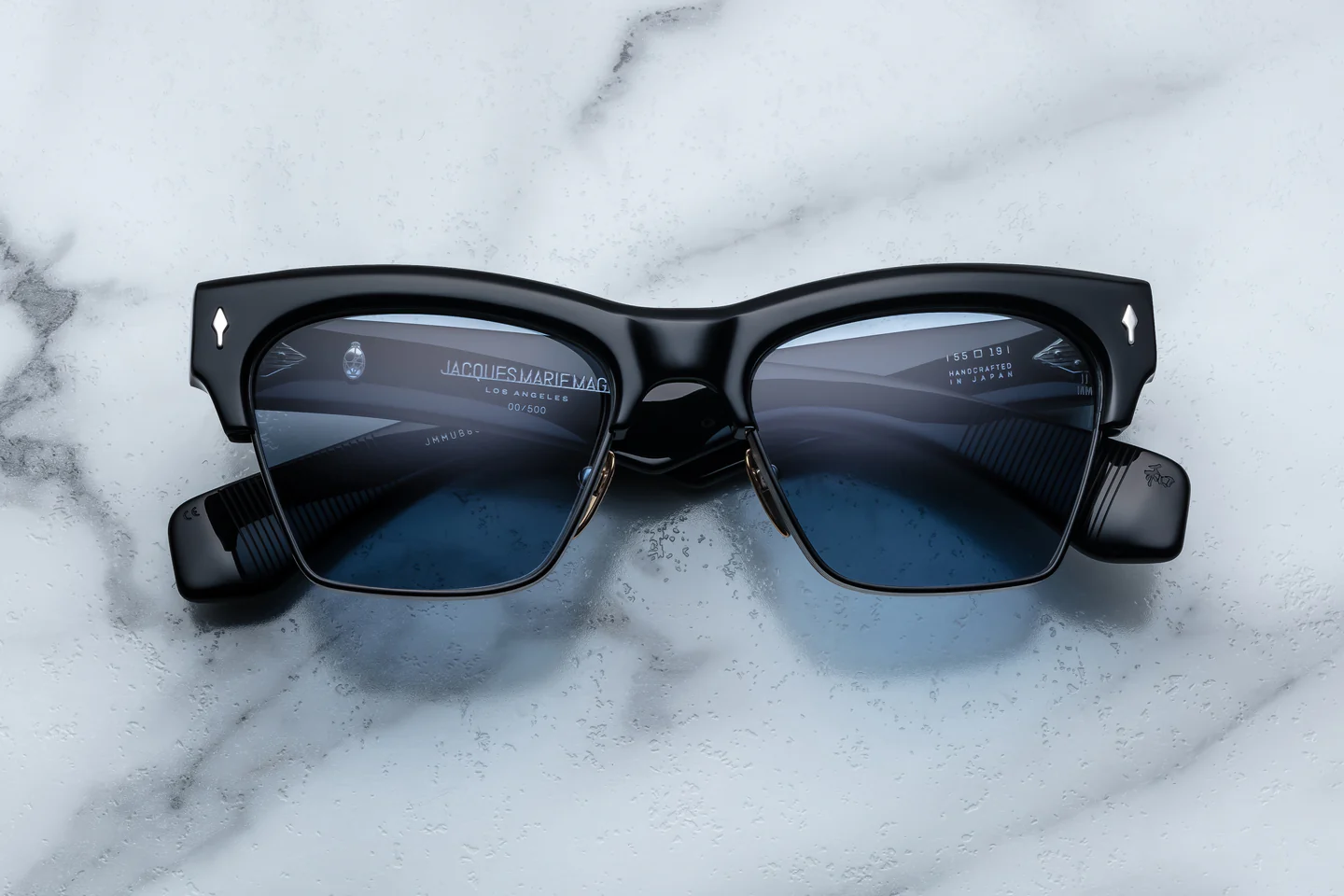 Bugsy_Black_Front-Cropped_5377x3585_6783be02-18d1-4834-a51c-cfc882a5dc1a Jacques Marie Mage Bugsy Sunglasses - in Black - Image 1