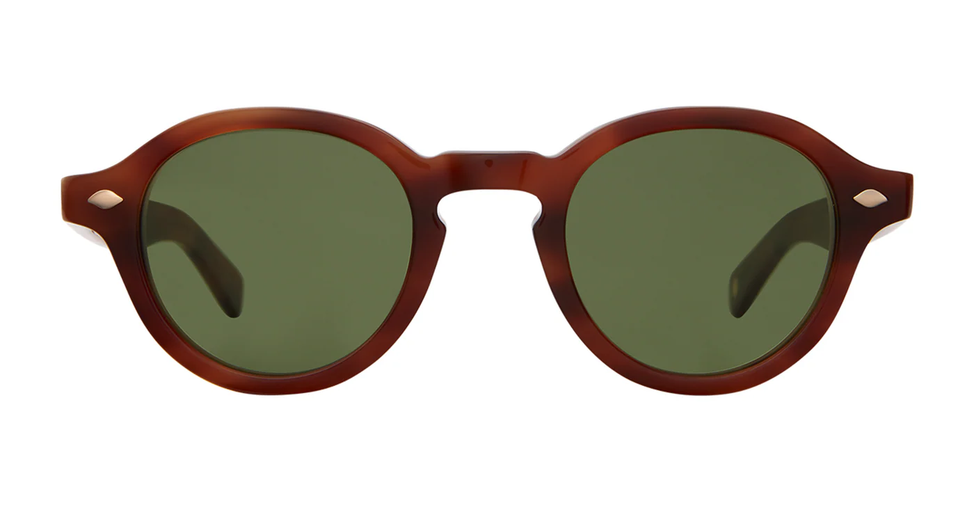 Sunglasses_Flipper_2110_VINBRT_SFPGN_01_1400x Garrett Leight Flipper Sun- Vintage Burnt Tortoise/Semi-Flat Pure Green - Image 1