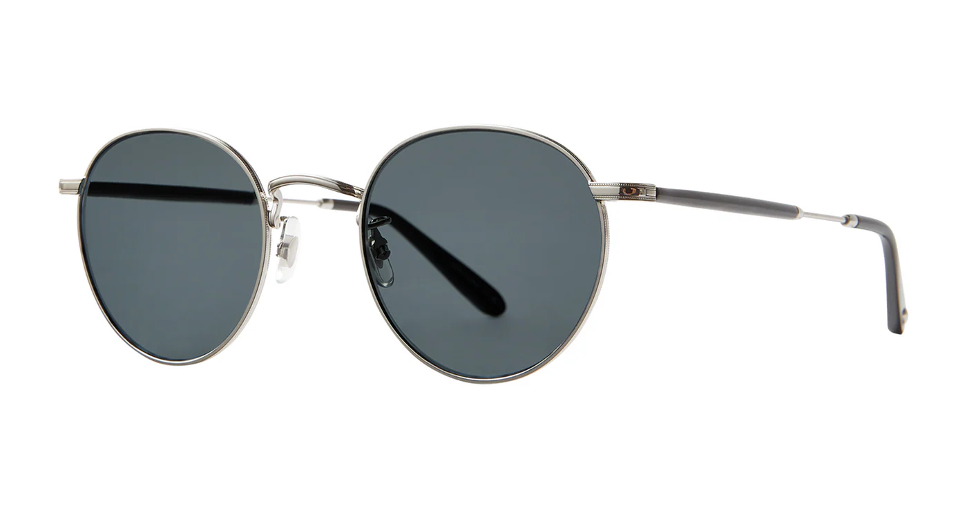 Sunglasses_Wilson-M_4005_SV-BK-SFPBS_2_1400x Garrett Leight Wilson M Sun - Silver-Black/Semi-Flat Pure Blue Smoke - Image 2