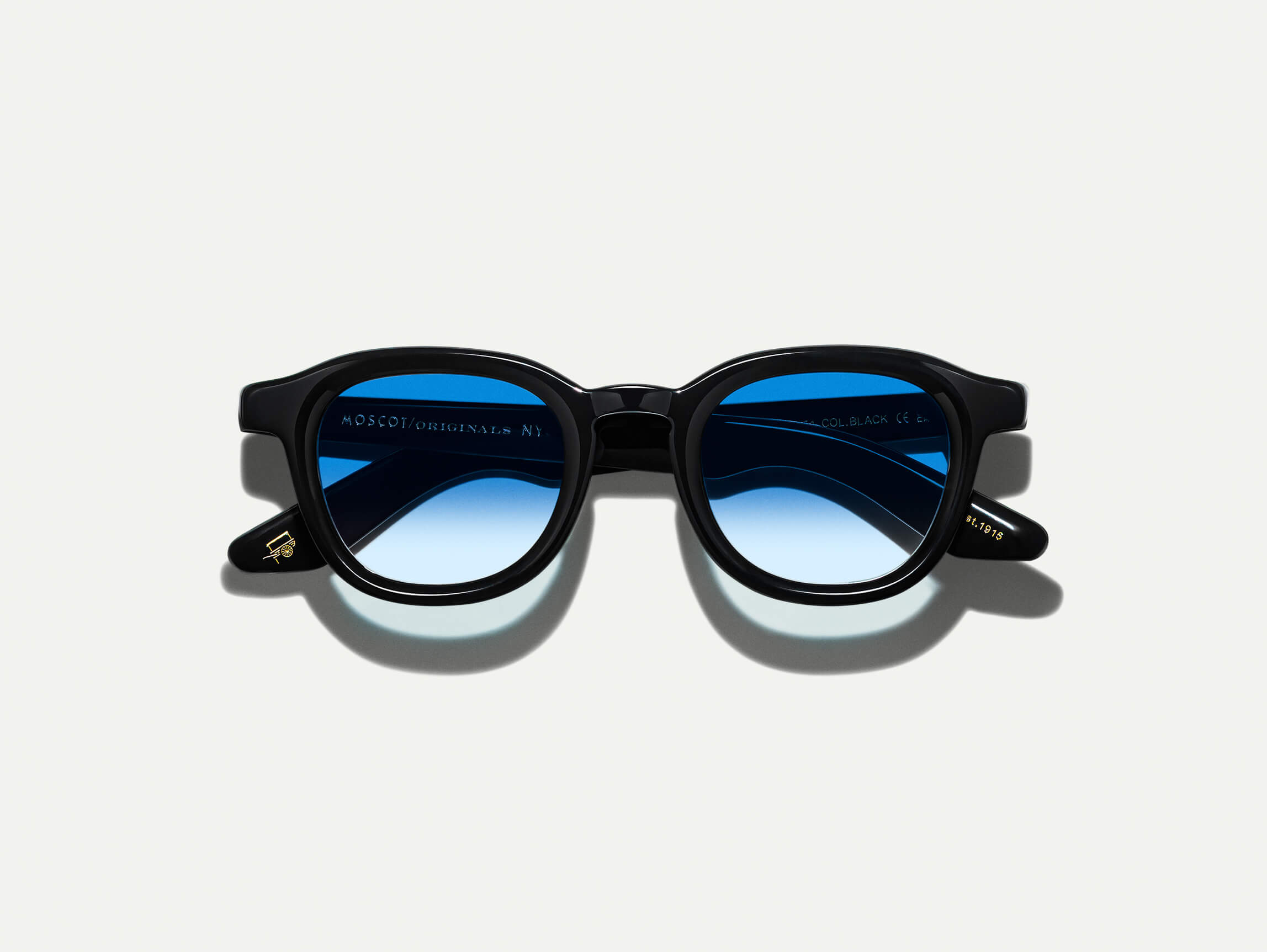 dahven-cmt-color-broadway-blue-fade-pos-2 Moscot Dahven Black Sunglasses with custom made tints - broadway blue fade 47 - Image 1
