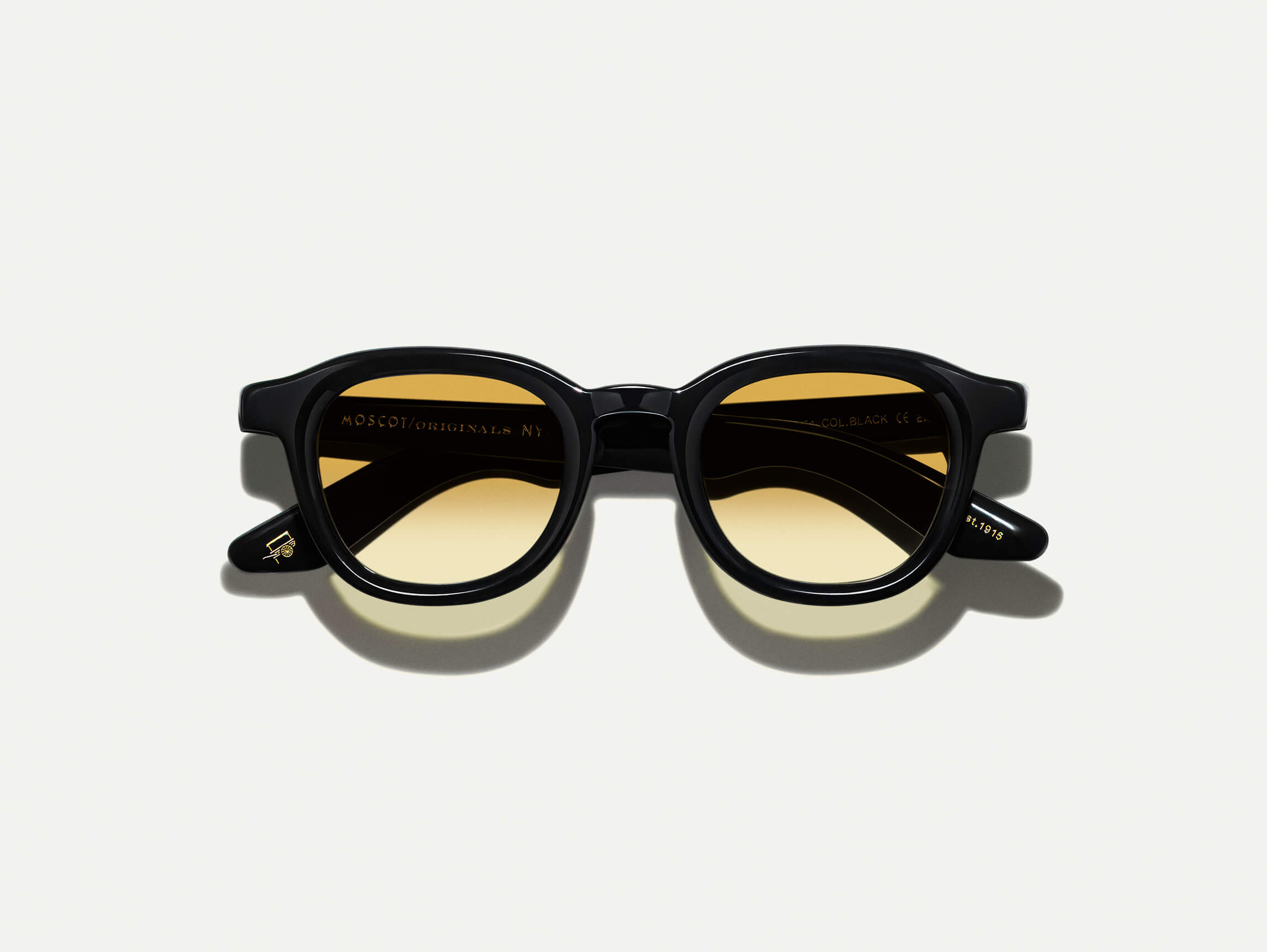 dahven-cmt-color-chestnut-fade-pos-2 Moscot Dahven black Sunglasses with custom made tints -chestnut fade 47 - Image 1