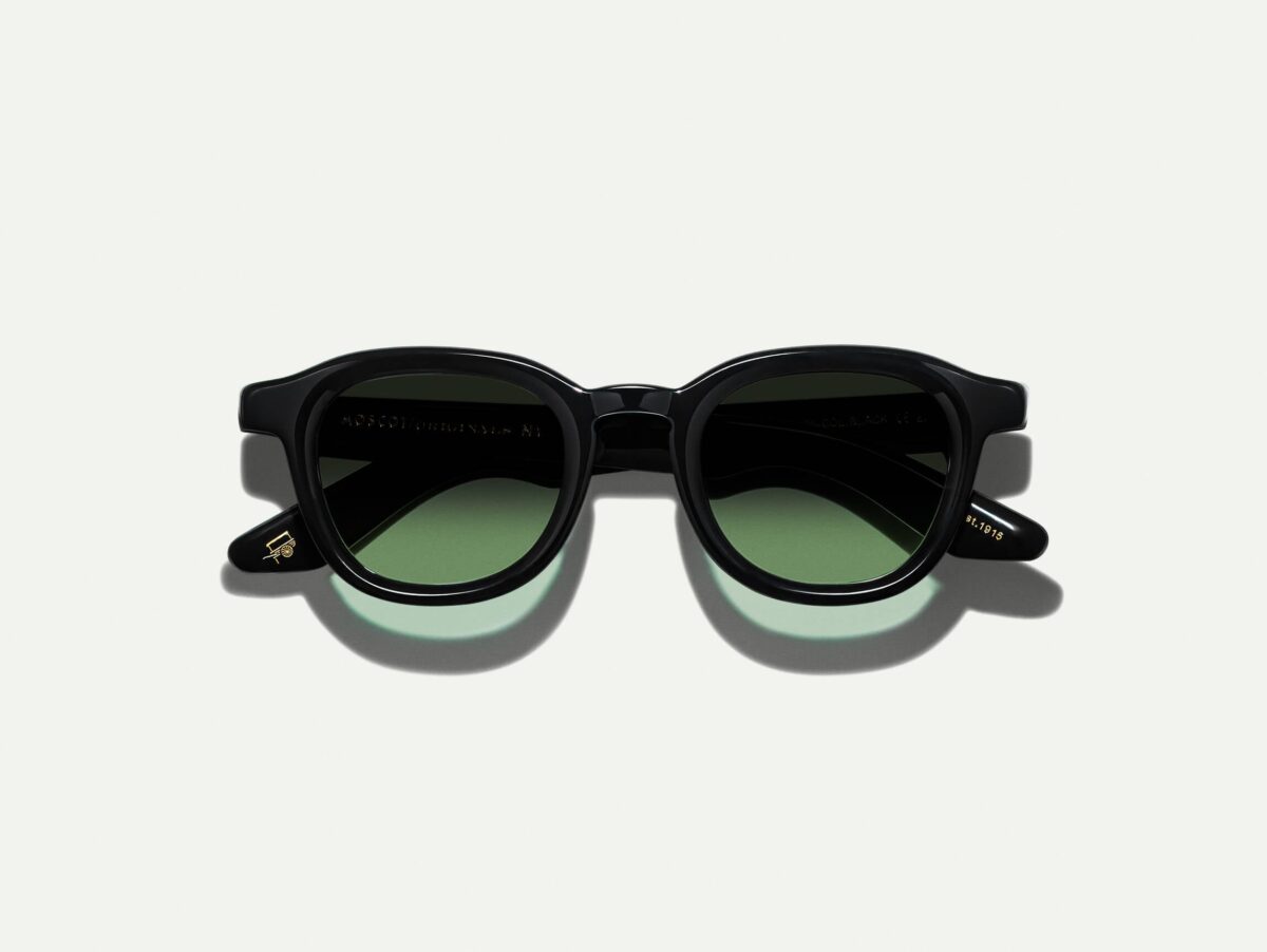 Moscot Dahven Black Sunglassses with custom made tints - forest wood 47 - Image 1