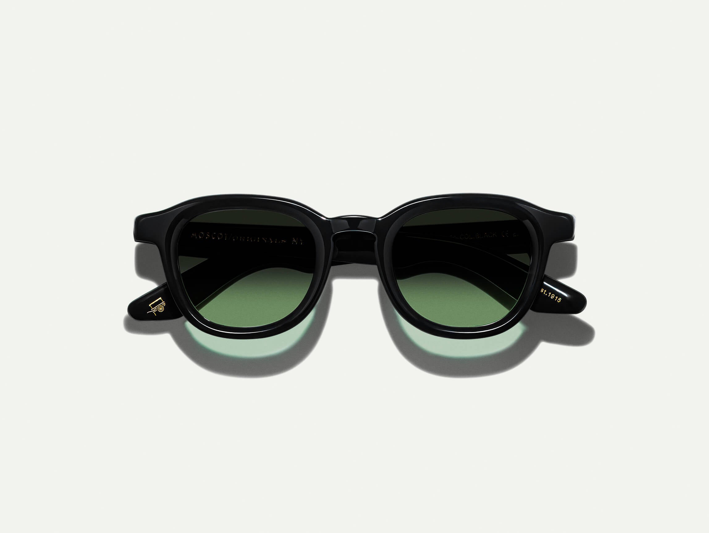 dahven-cmt-color-forest-wood-fade-pos-2 Moscot Dahven Black Sunglassses with custom made tints - forest wood 47 - Image 1