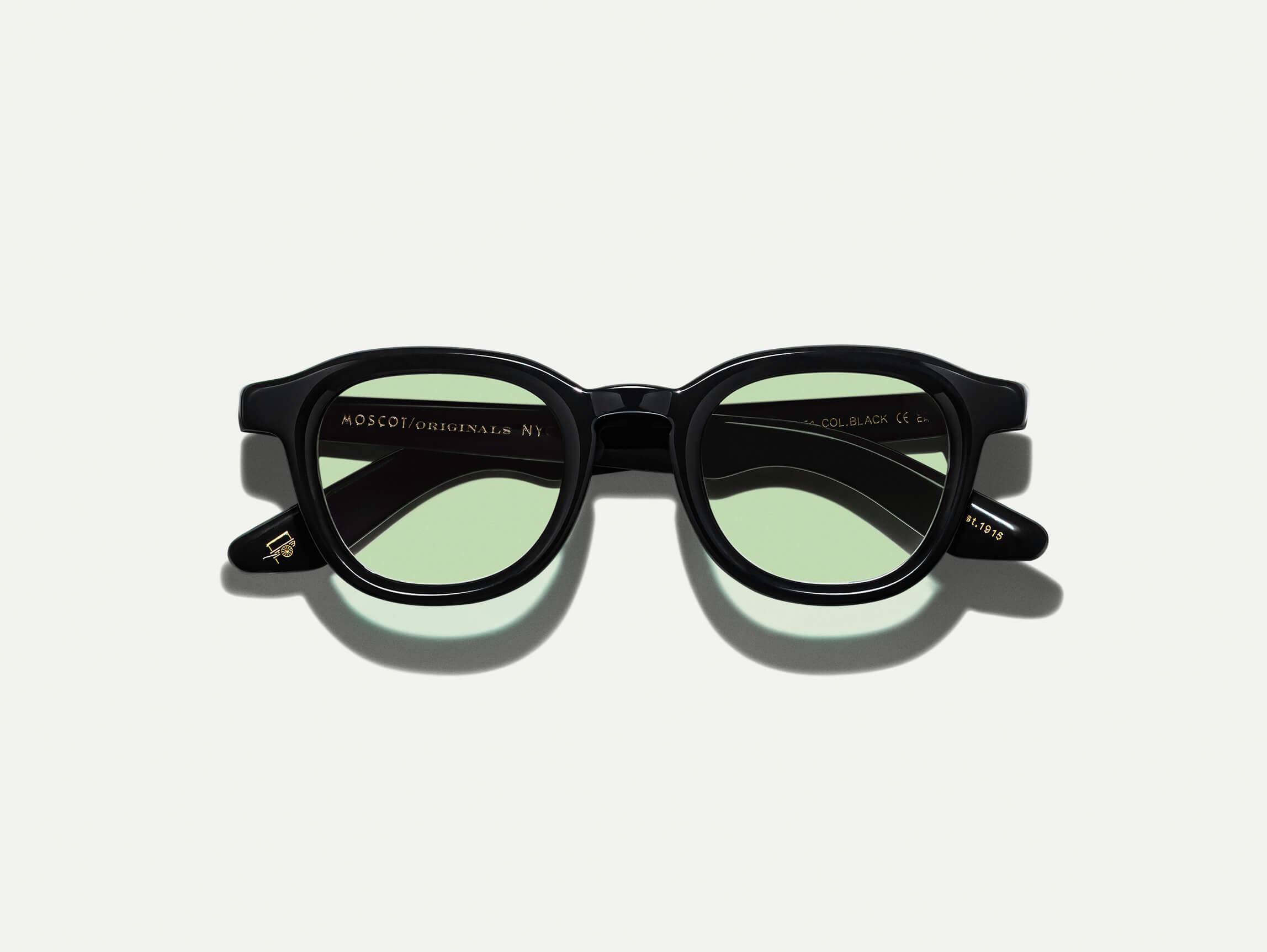 dahven-cmt-color-limelight-pos-2 Moscot Dahven Black Sunglasses with custom made tints -limelight 47 - Image 1