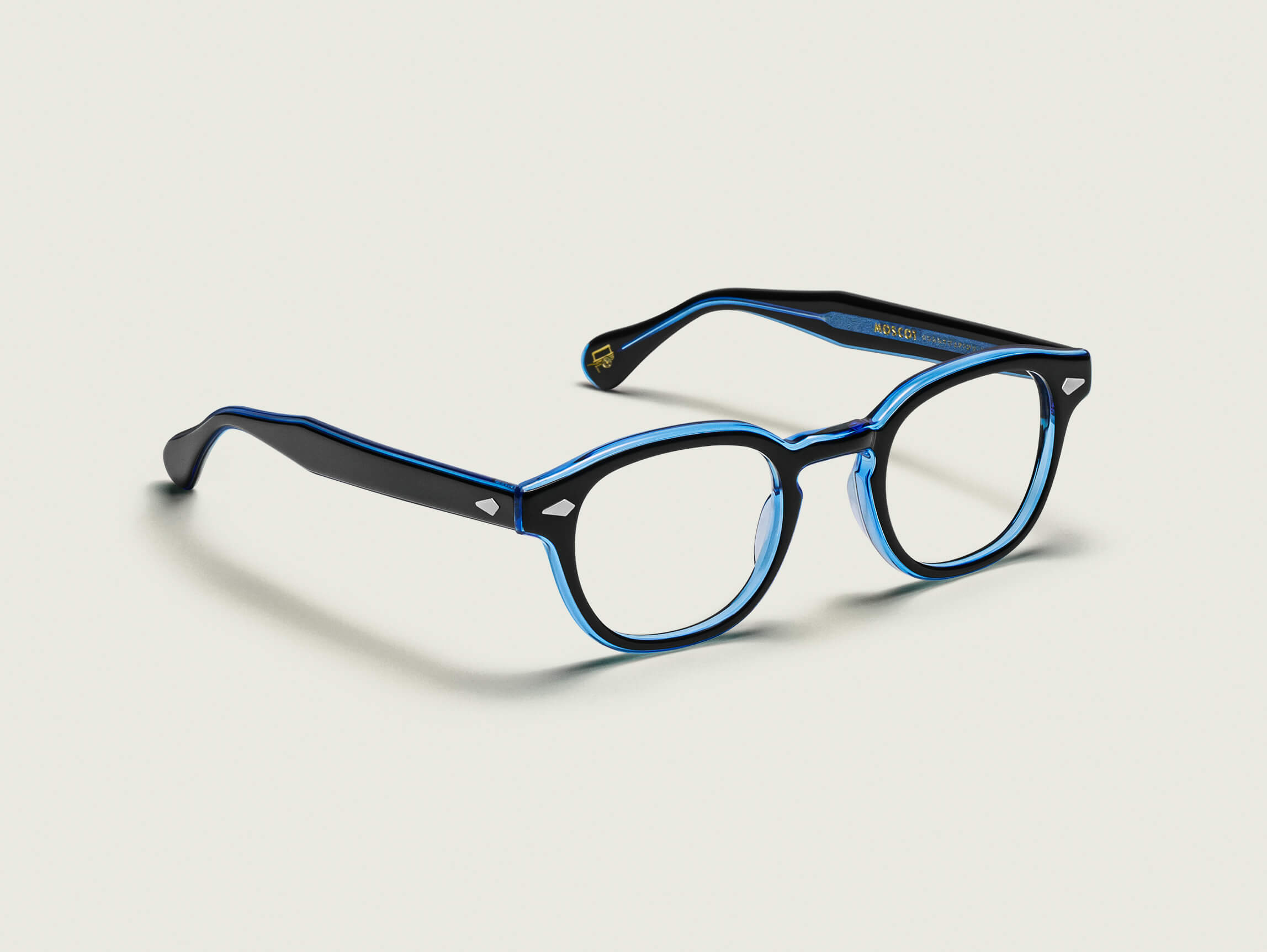 lemtosh-le-color-blue-pos-1 Moscot Lemtosh 110 blue Optical Glasses- blue 44 - Image 2