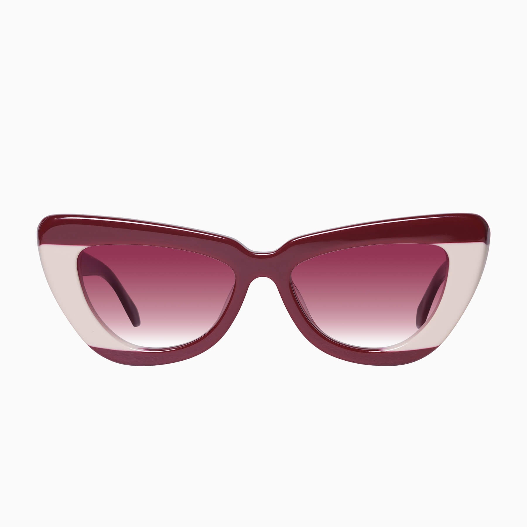 4e4c1eca-1667-4b91-9f30-f5d284eebc6b Valley Lafayette Sunglasses - in Burgundy Light Tan Splice w. Gold Metal / Rose Gradient Lens - Image 1