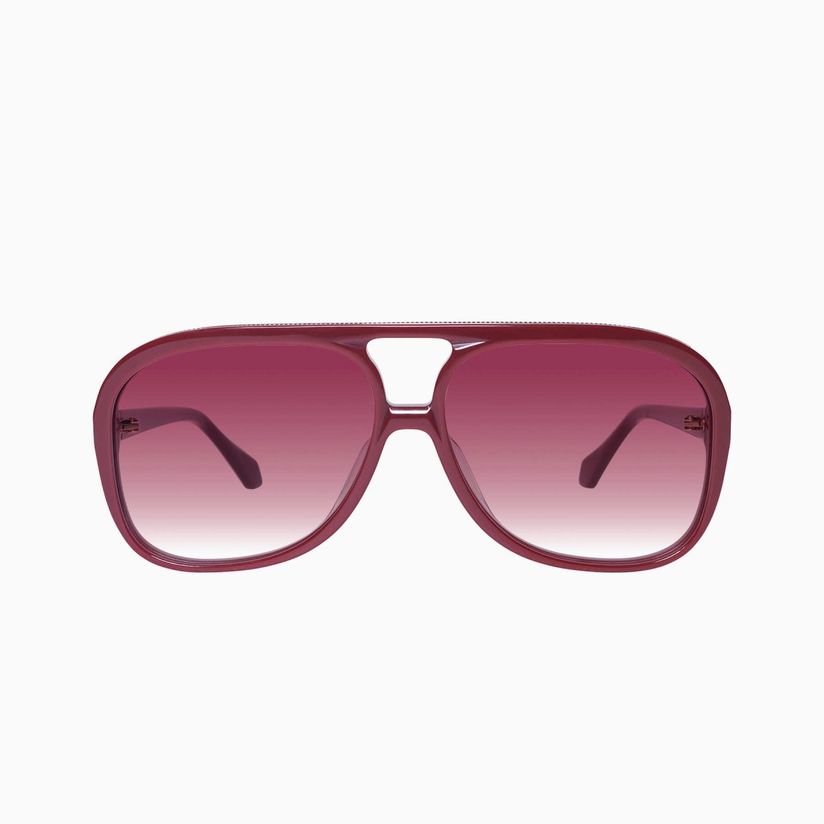 Valley Bang Bang Sunglasses - in Burgundy w. Gold Metal / Rose Gradient Lens - Image 1