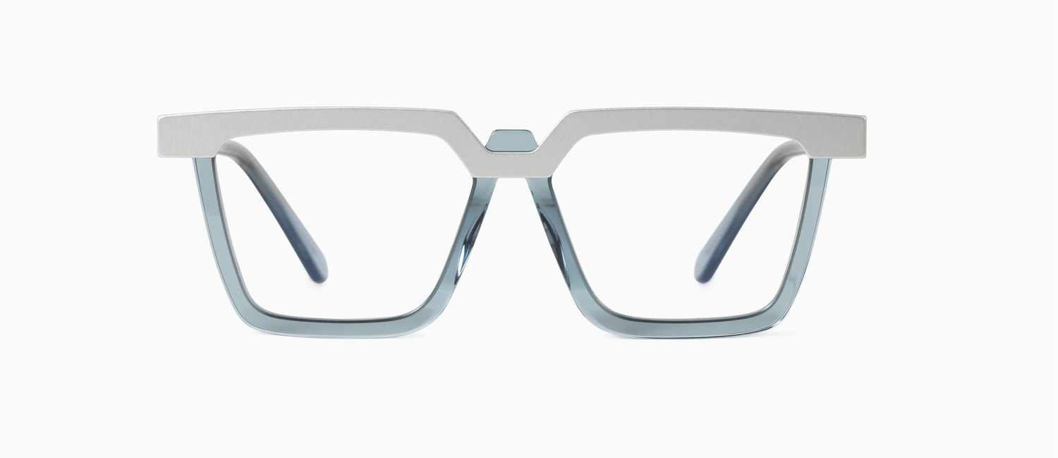 RICK-silver-stoneblue Veronika Wildgruber Optical Glasses - 8 silver/stone blue - Image 1