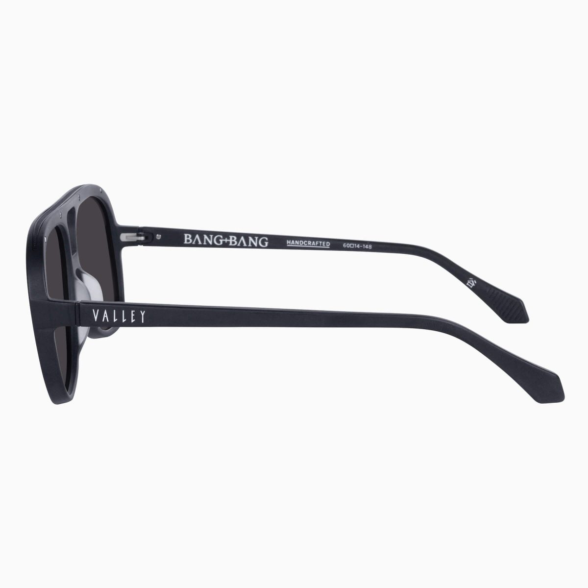 Valley Bang Bang Sunglasses - in Matte Black w. Matte Black Metal / Black Lens - Image 3