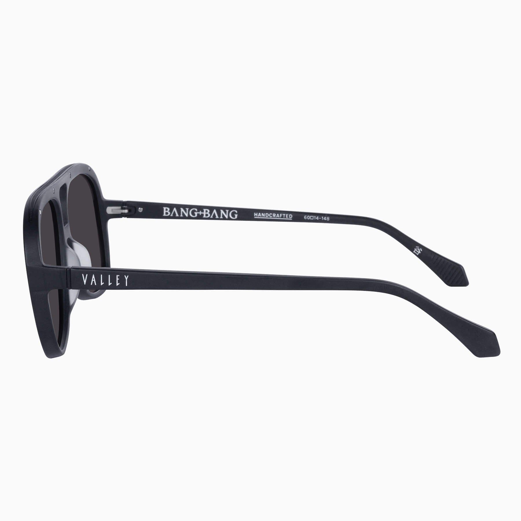 bangbang_matteblack_black_11_2048x Valley Bang Bang Sunglasses - in Matte Black w. Matte Black Metal / Black Lens - Image 3