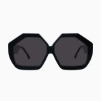 Valley Colosseum Sunglasses - in Gloss Black w. Gold Metal / Black Lens