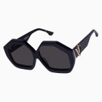 Valley Colosseum Sunglasses - in Gloss Black w. Gold Metal / Black Lens - Image 2