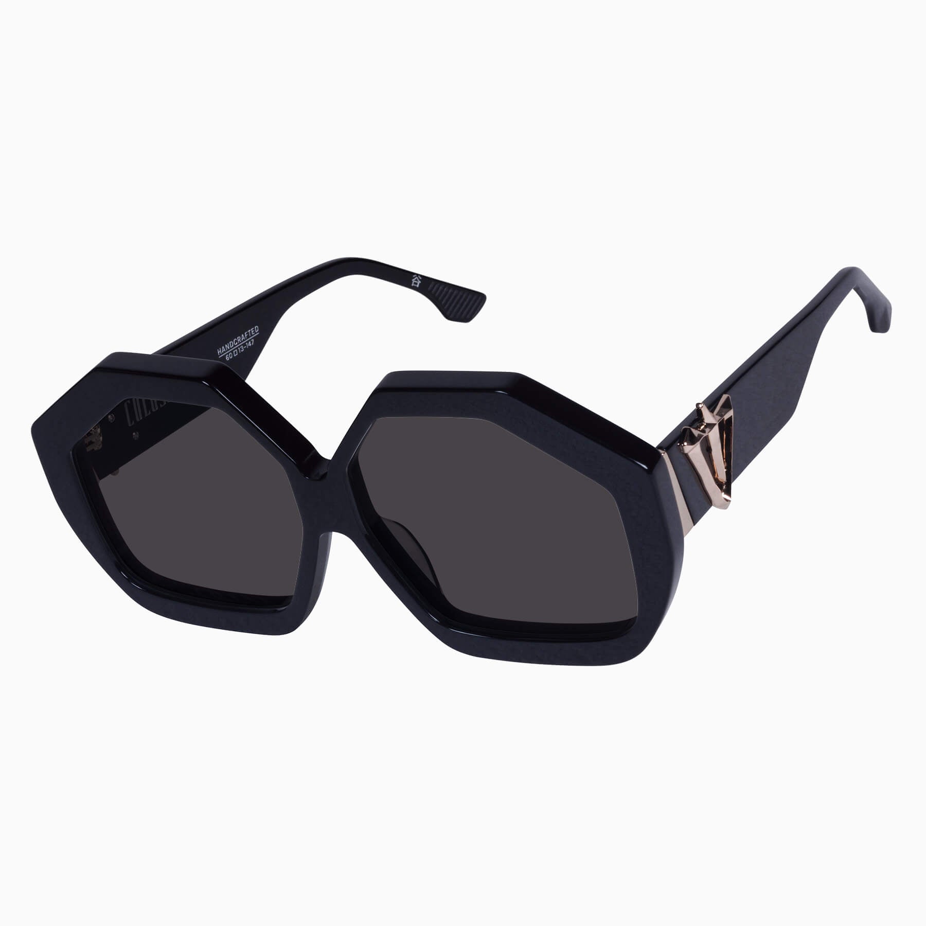 colosseum_glossblack_black_10_2048x Valley Colosseum Sunglasses - in Gloss Black w. Gold Metal / Black Lens - Image 2