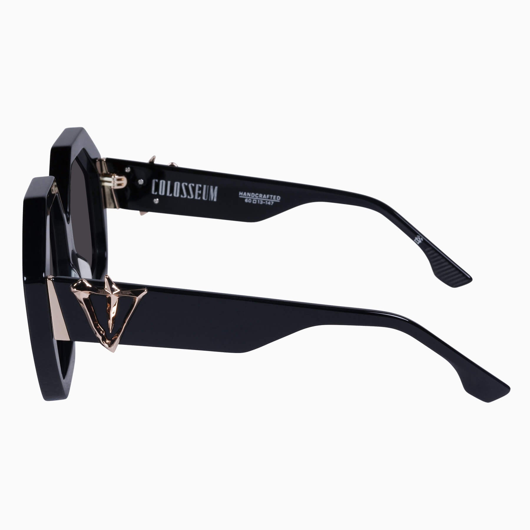 colosseum_glossblack_black_11_2048x Valley Colosseum Sunglasses - in Gloss Black w. Gold Metal / Black Lens - Image 3