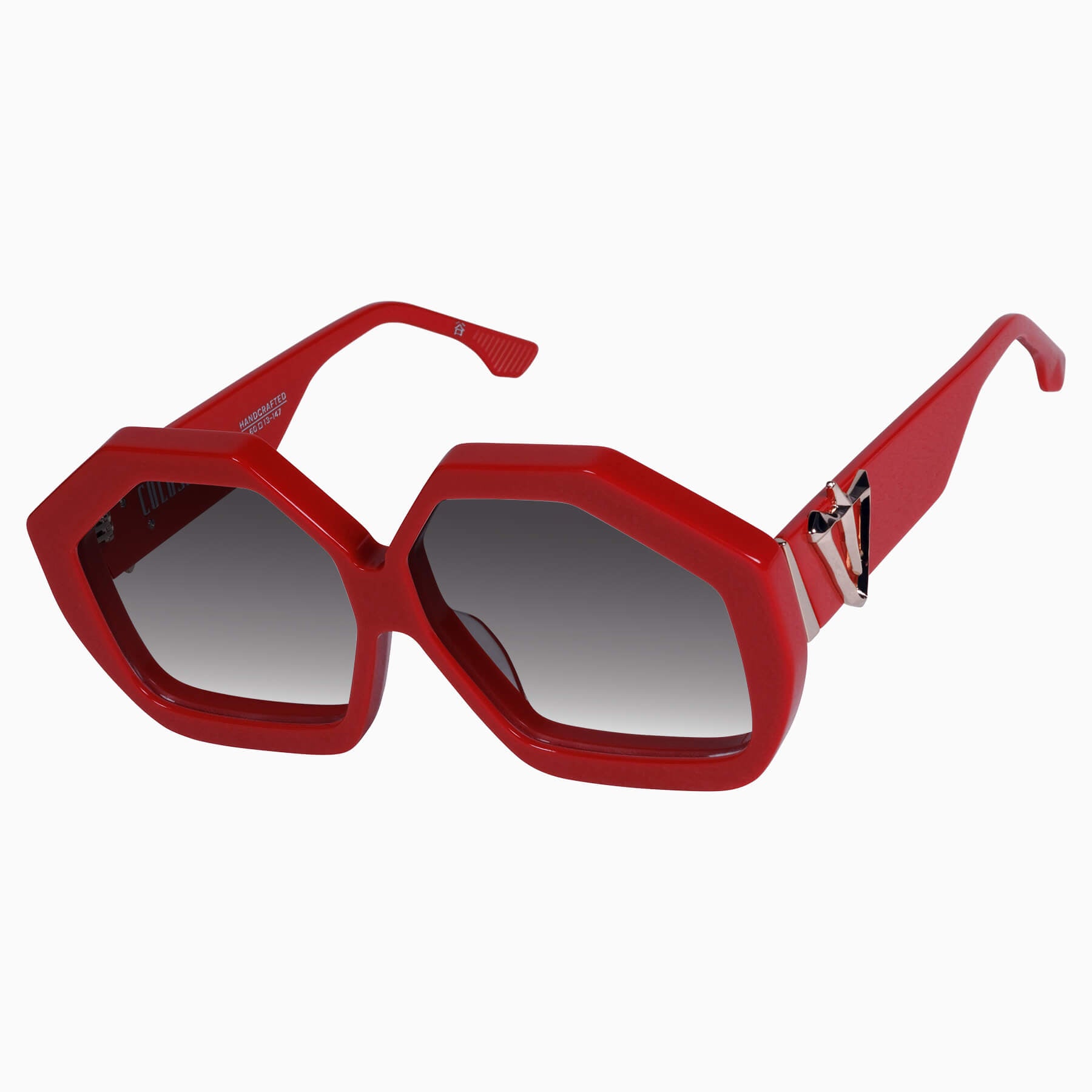 colosseum_red_blackgradient_10_2048x Valley Colosseum Sunglasses - in Red w. Gold Metal / Black Gradient Lens - Image 2