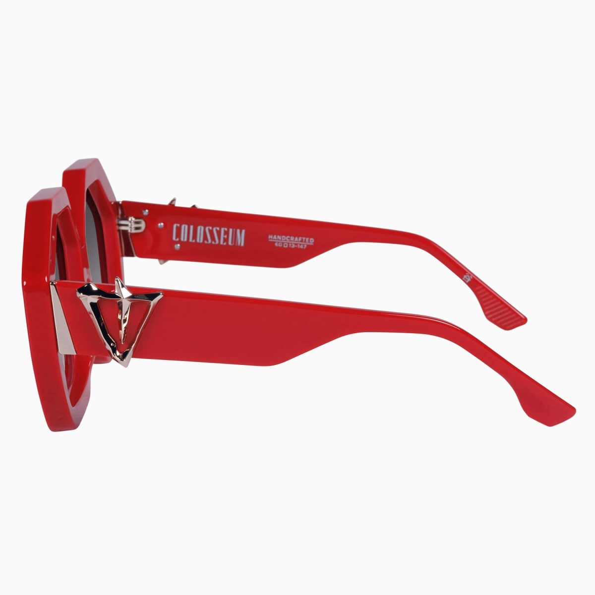 Valley Colosseum Sunglasses - in Red w. Gold Metal / Black Gradient Lens - Image 3