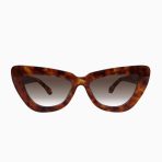 Valley Lafayette Sunglasses - in Maple Tort w. Gold Metal / Brown Gradient Lens