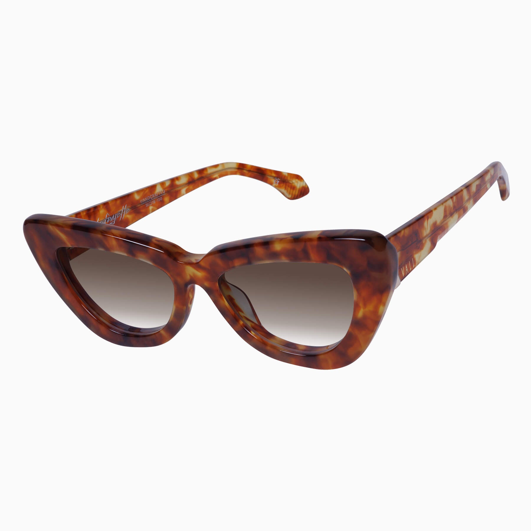lafayette_mapletort_browngradient_02_2048x Valley Lafayette Sunglasses - in Maple Tort w. Gold Metal / Brown Gradient Lens - Image 2