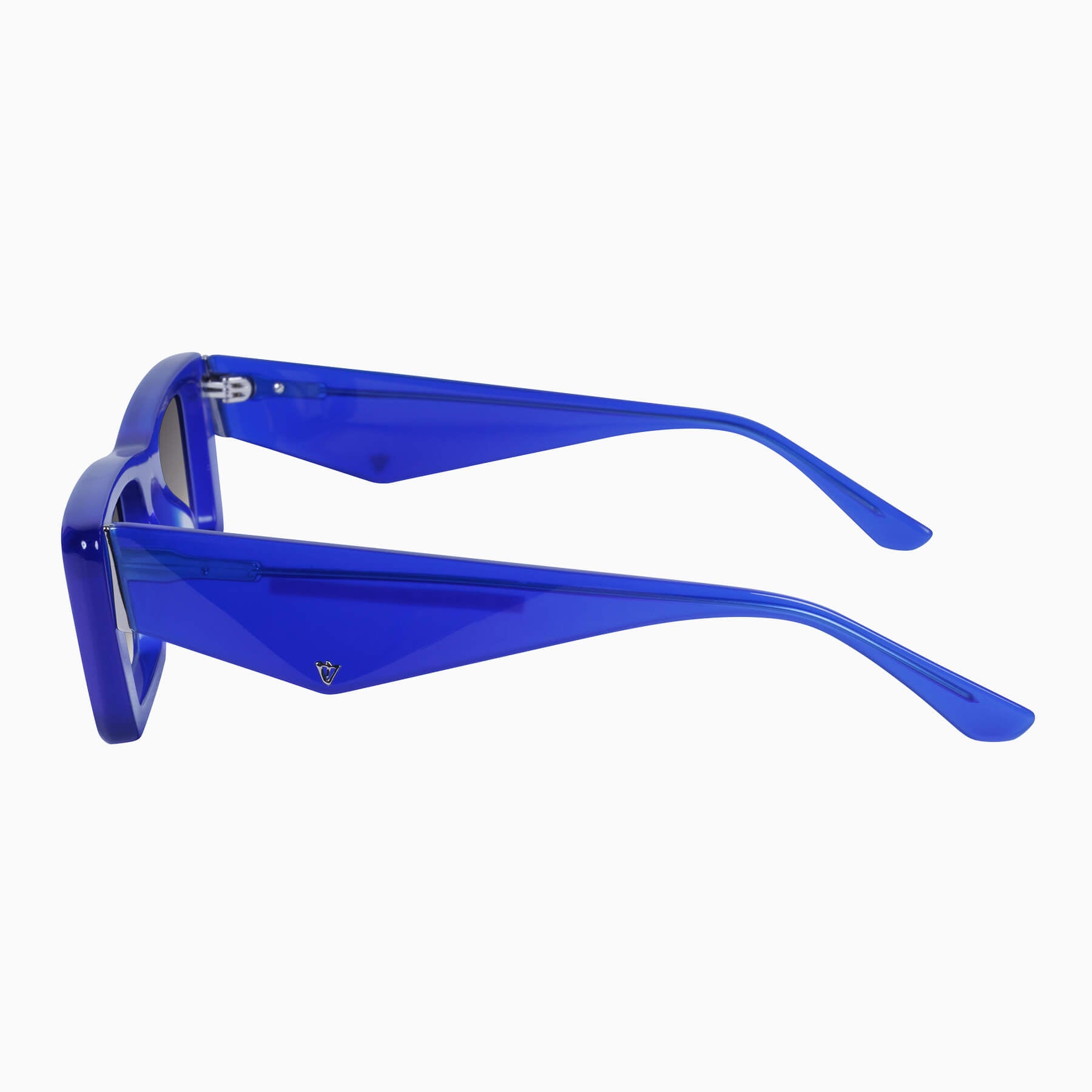 lahara_electricblue_blackgradient_03_2048x Valley La Hara Sunglasses - in Electric Blue w. Silver Metal / Black Gradient Lens - Image 3