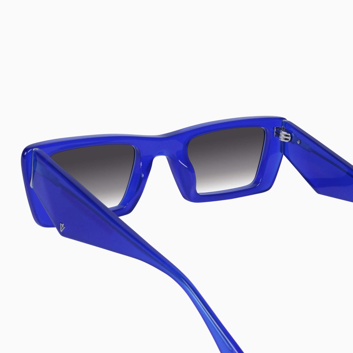 Valley La Hara Sunglasses - in Electric Blue w. Silver Metal / Black Gradient Lens - Image 4
