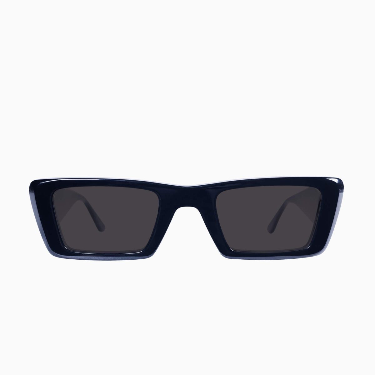 Valley La Hara Sunglasses - in Gloss Black w. Silver Metal / Black Lens - Image 1