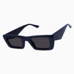 Valley La Hara Sunglasses - in Gloss Black w. Silver Metal / Black Lens - Image 2