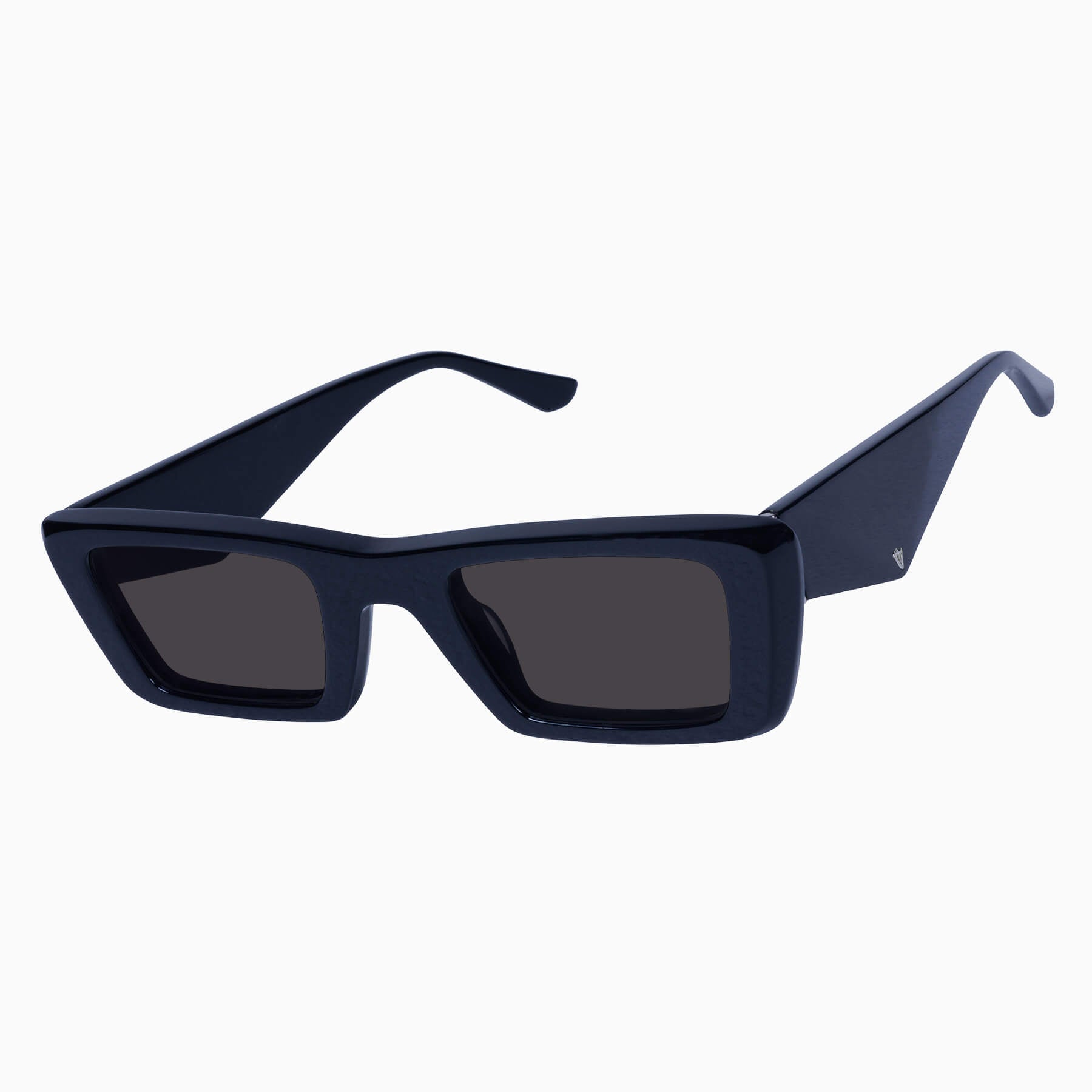 lahara_glossblack_black_02_2048x Valley La Hara Sunglasses - in Gloss Black w. Silver Metal / Black Lens - Image 2