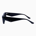 Valley La Hara Sunglasses - in Gloss Black w. Silver Metal / Black Lens - Image 3