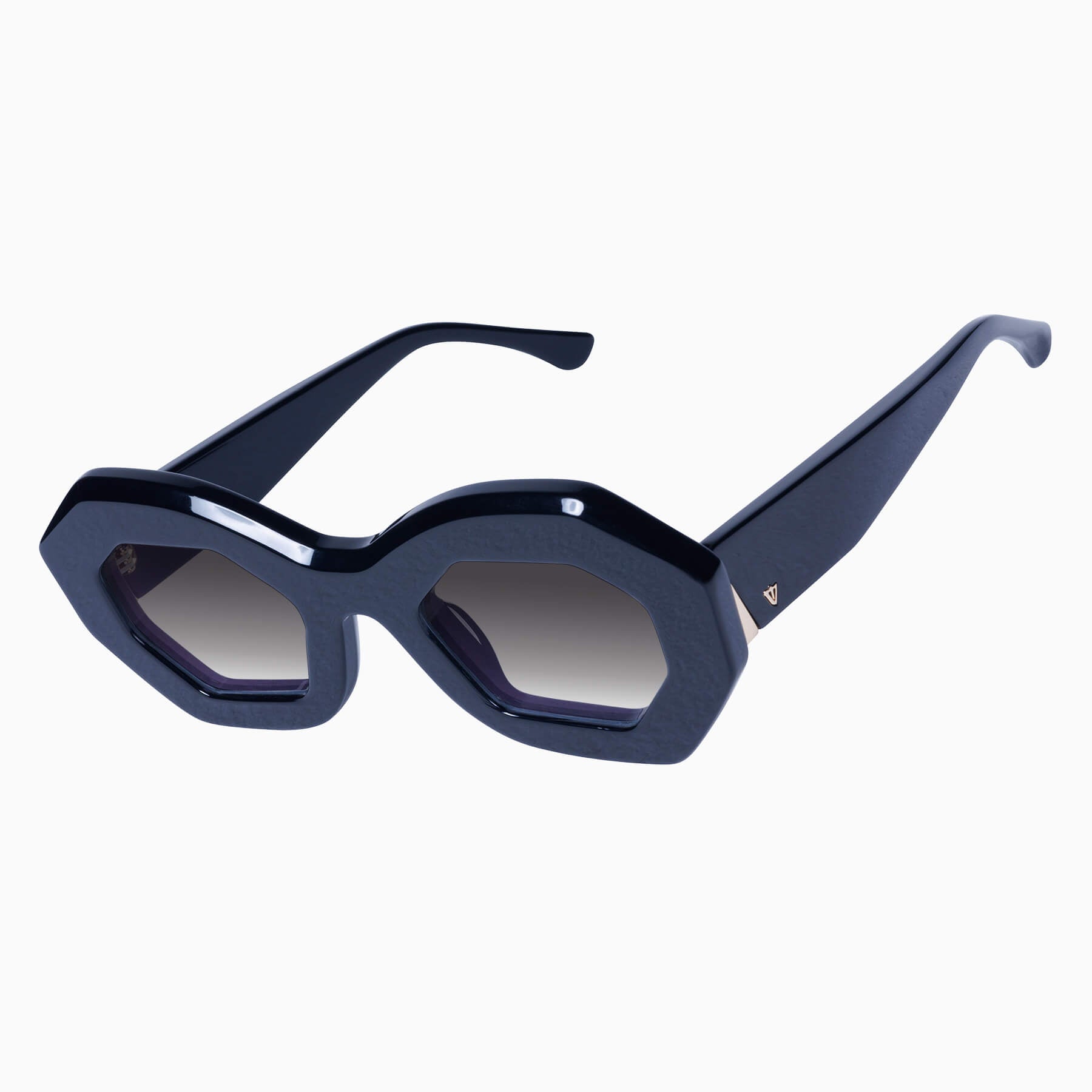 opera_glossblack_blackgradient_02_2048x Valley Opera Sunglasses - in Gloss Black w. Gold Metal / Black Lens - Image 2