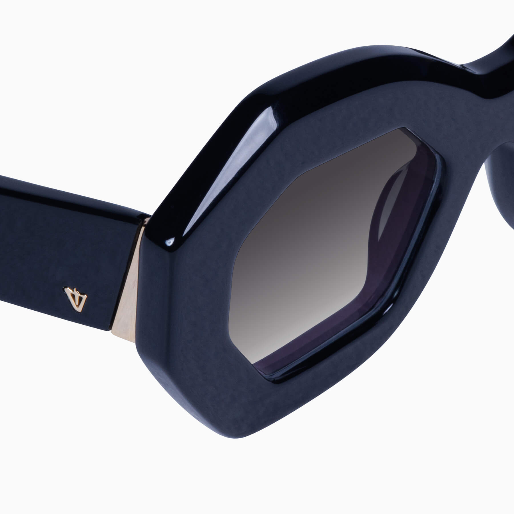 opera_glossblack_blackgradient_04_2048x Valley Opera Sunglasses - in Gloss Black w. Gold Metal / Black Lens - Image 4
