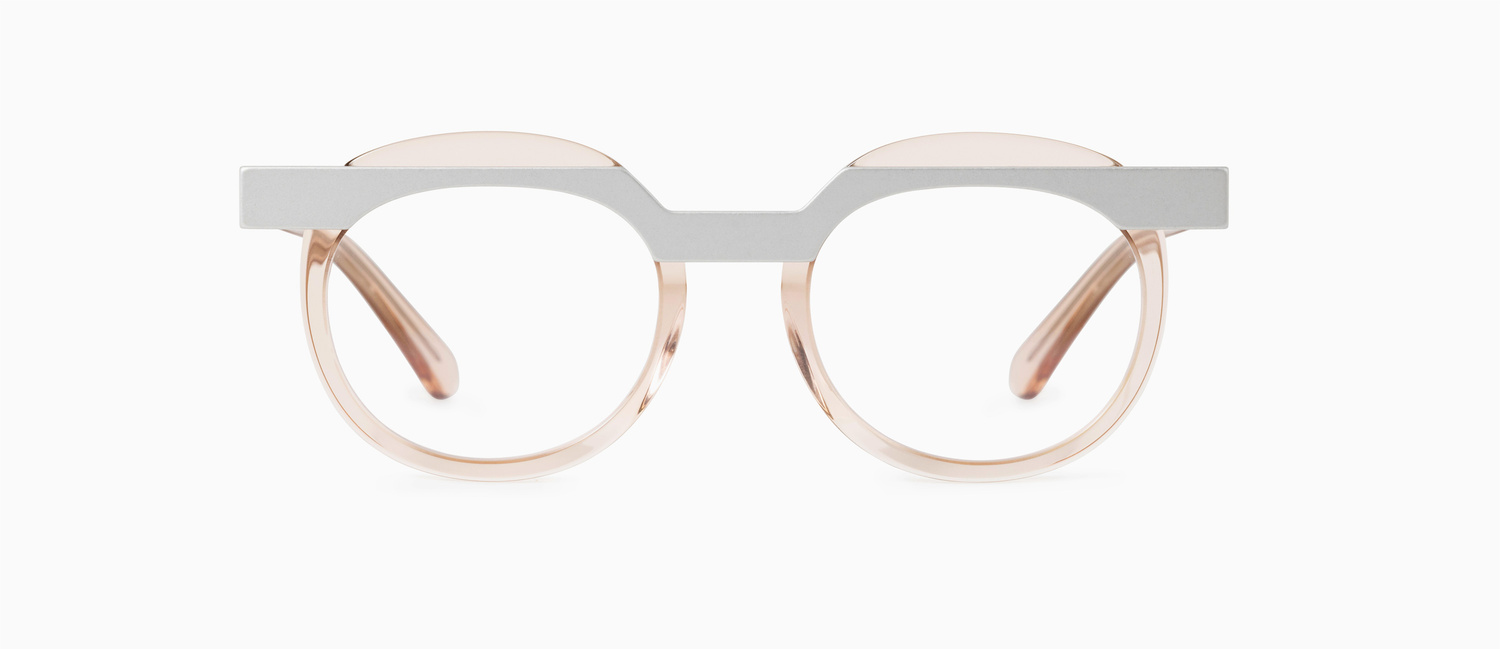 pris-peach Veronika Wildgruber Pris Optical Glasses - 6 silver/peach - Image 1