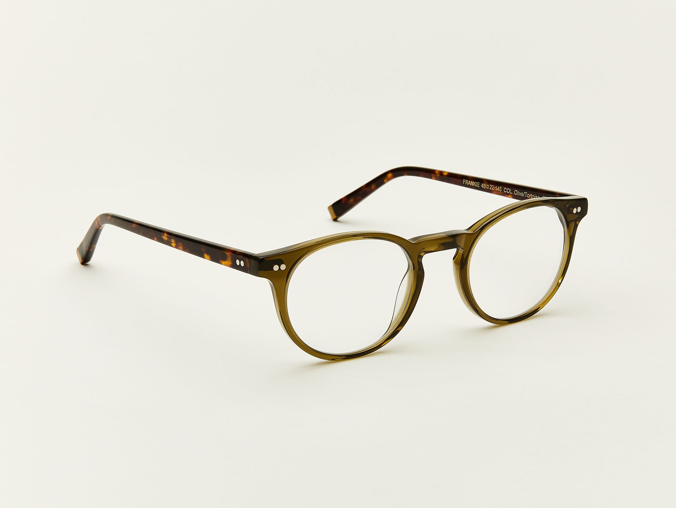 frankie-color-olive-tortoise-pos-1 Moscot Frankie Optical Glasses -Olive/tortoise 48 - Image 2
