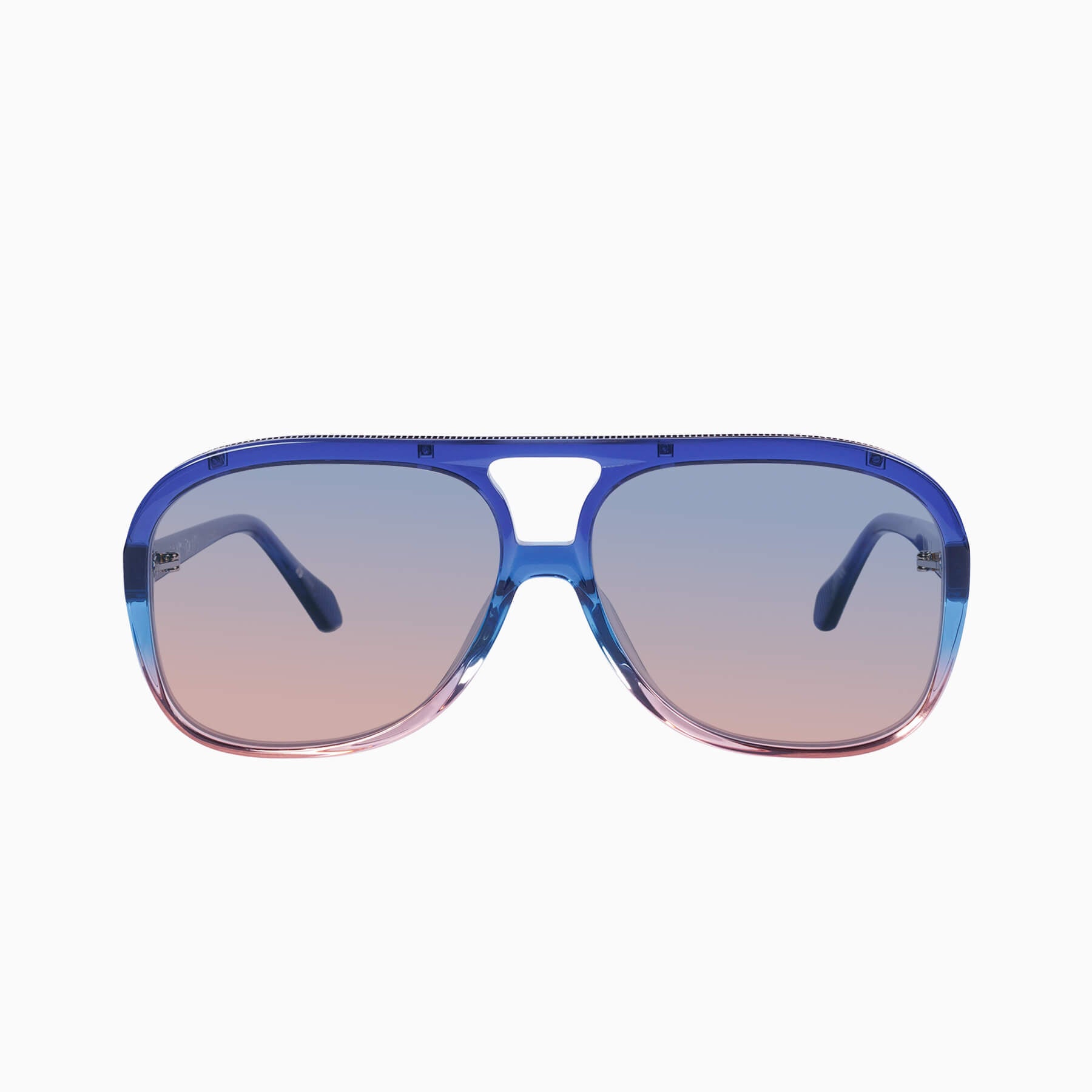 bangbang_bluefadetorose_bluetorosegradient_00_2048x.jpeg Valley Bang Bang Sunglasses - in Blue Fade To Rose w. Gold Metal / Blue To Rose Gradient lens - Image 1